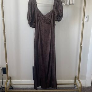 Madewell Puff-Sleeve Sweetheart Midi Dress